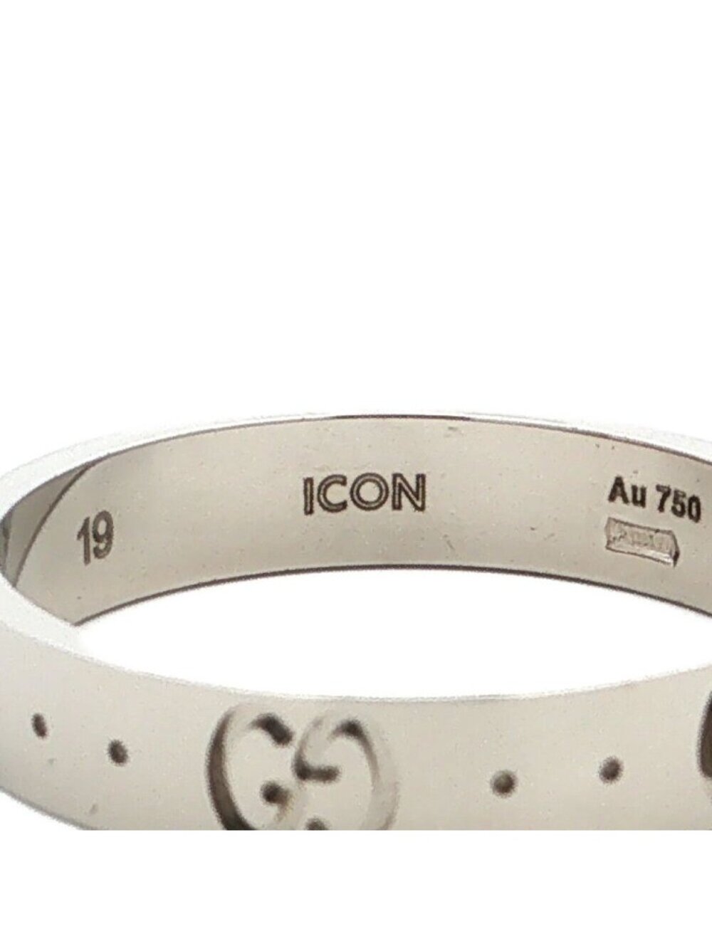 Gucci Icon Ring 18k White Gold 58 a - Picture 6 of 6